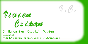 vivien csipan business card